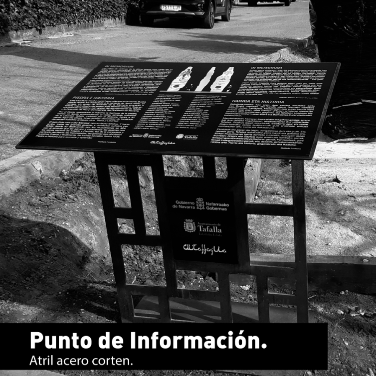 Atril informativo en acero corten